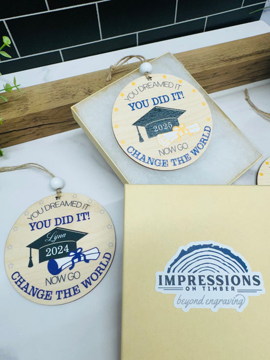 Personalized 4" Graduation Ornament, Personalized graduation, Class of 2025, Graduate keepsake, Handmade graduation gift,Custom graduation ornament