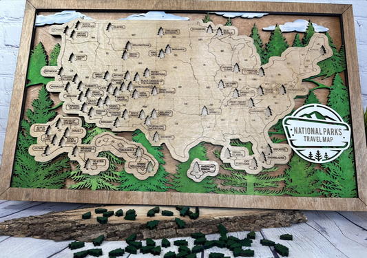 National Parks Travel Map
