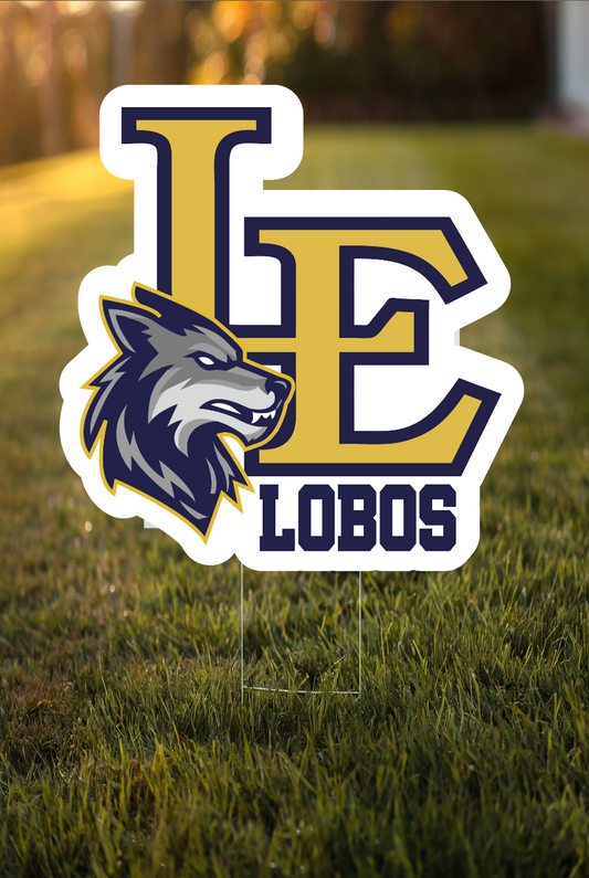 LE LobosShape Yard Sign