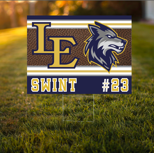 LEHS Football Yard Sign