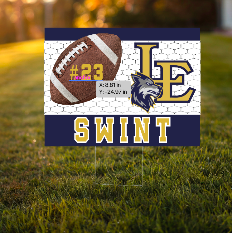 LEHS Football Yard Sign