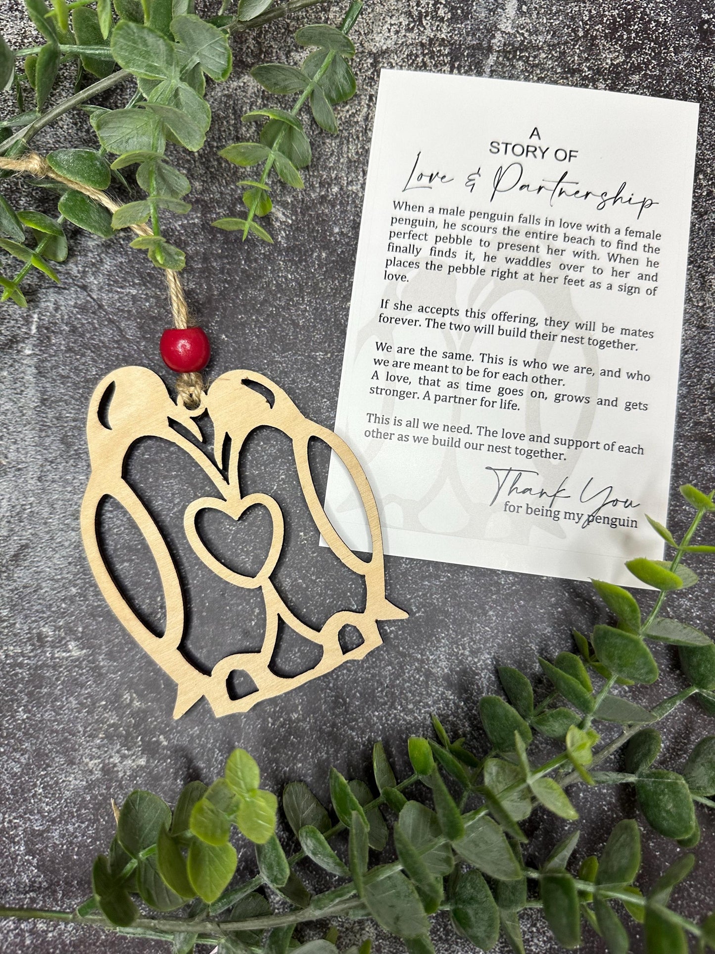 Love and Partnership Penguins Ornament β Celebrate Unity and Collaboration