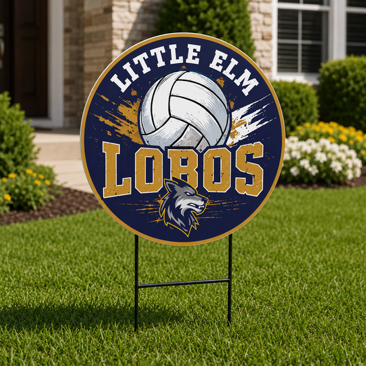 LEHS - New Volleyball Ball Yard Sign