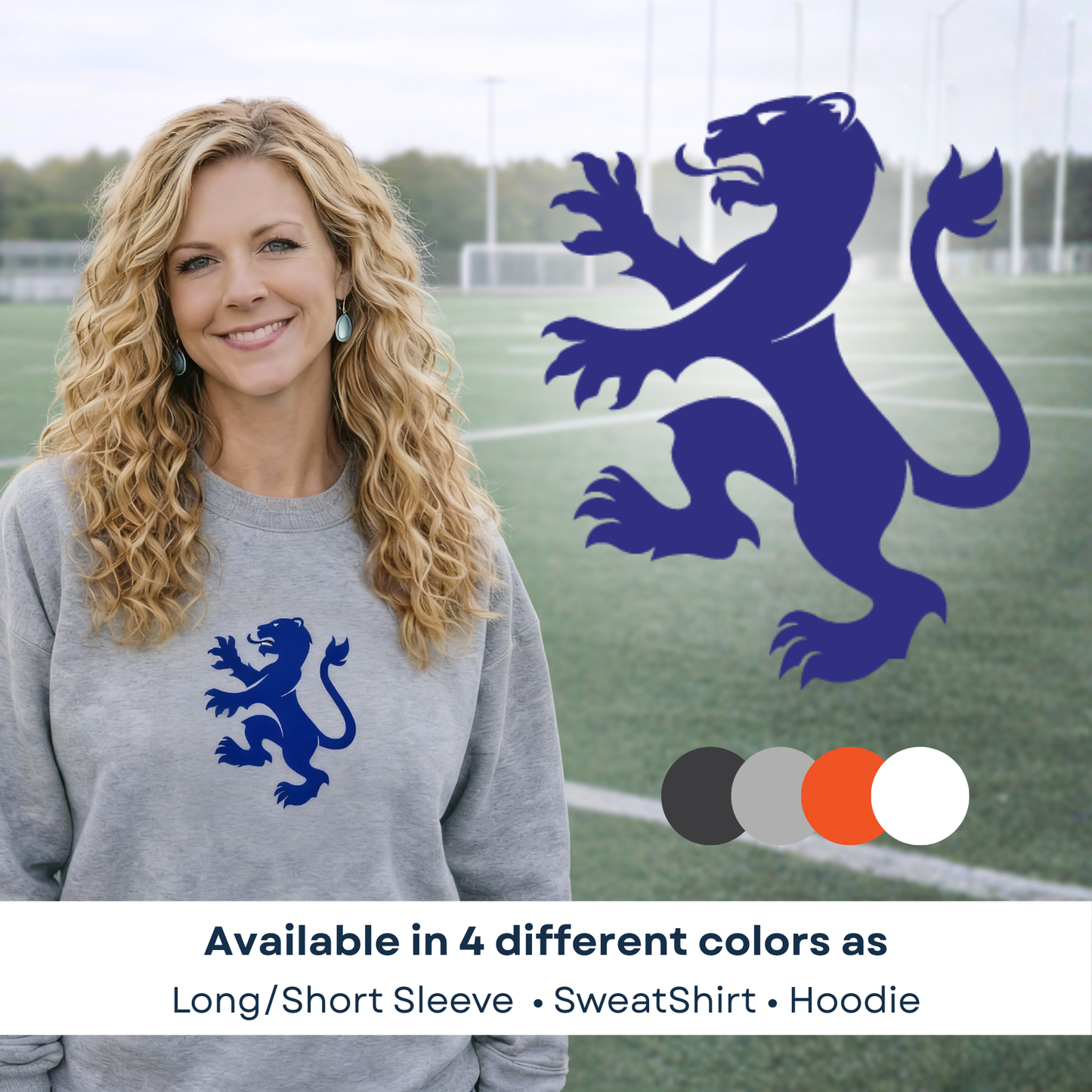 Dutch FC- Girls Lion Logo Blue Design