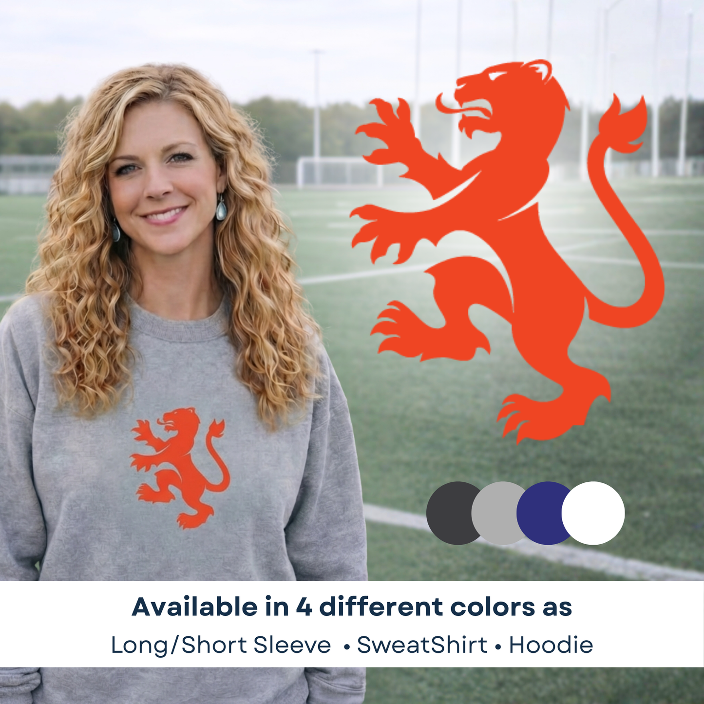 Dutch FC - Girls Lion Logo Orange