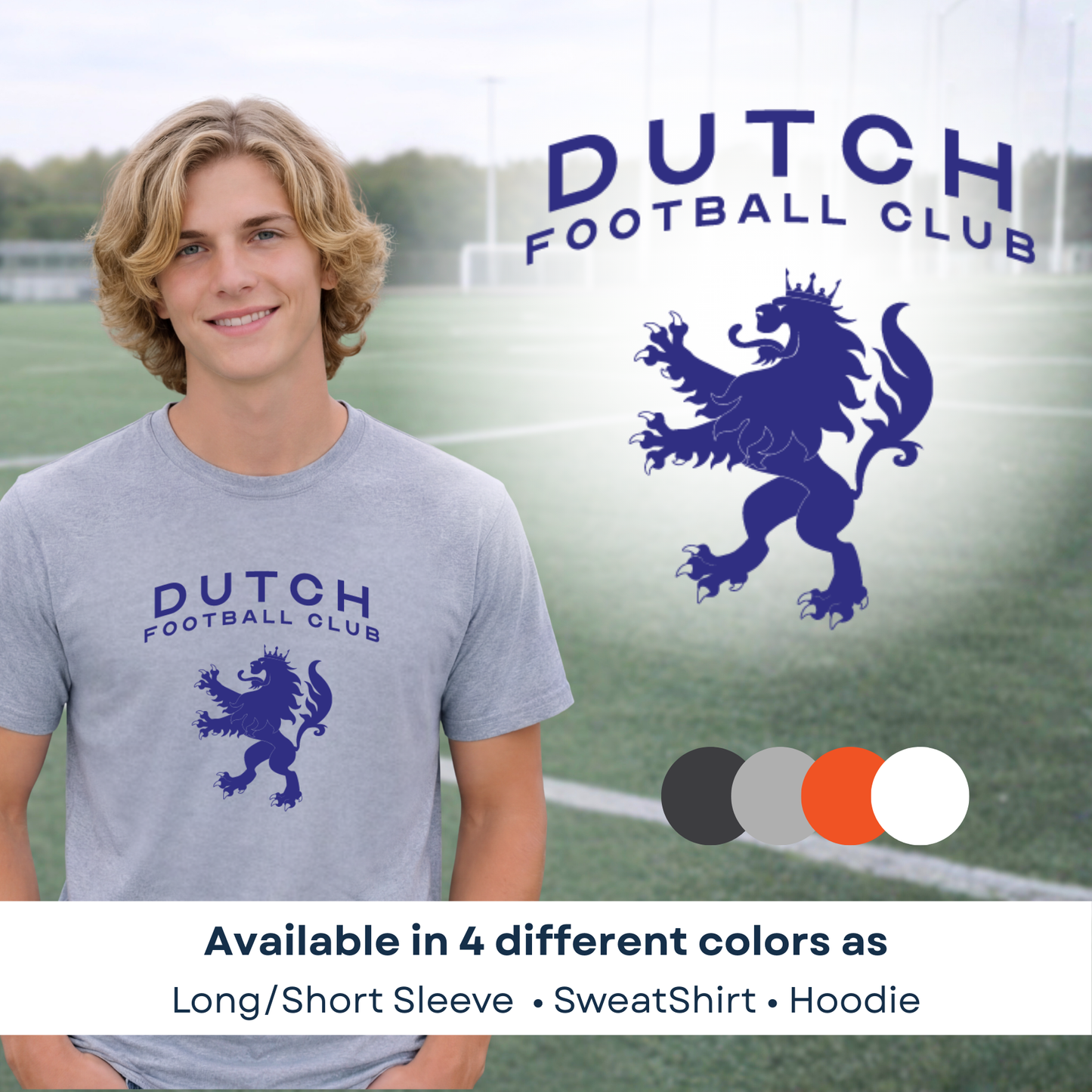 Dutch FC- Boys DFC Logo Blue Design