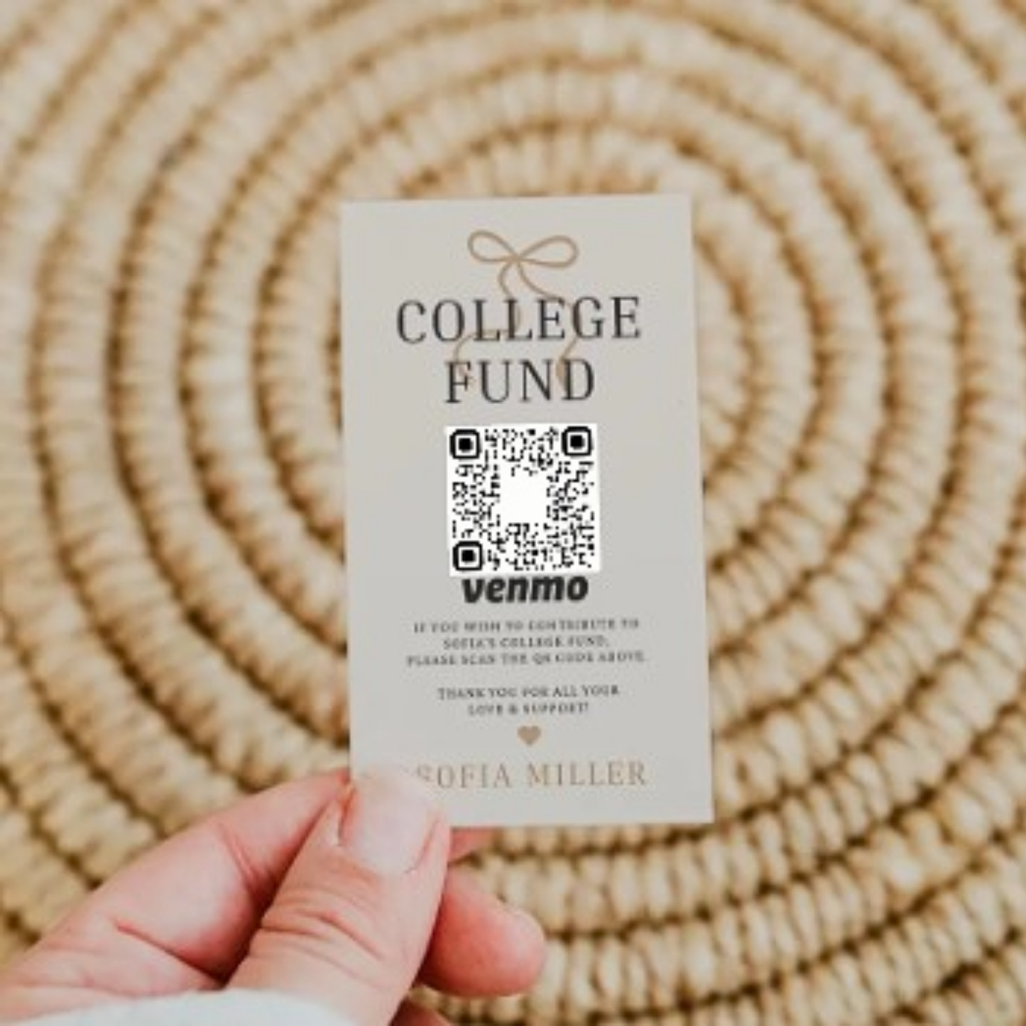 College Fund - Contribution Card