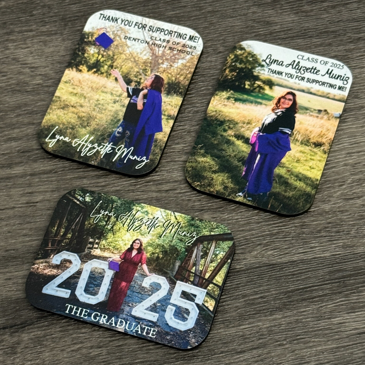 Graduation - Personalized Magnets – Impressions on Timber