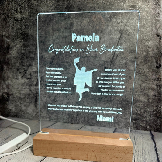 Graduation - Light-up wood sign