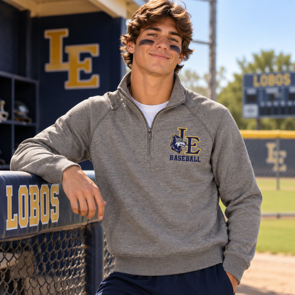 LEHS - Baseball Quarter-Zip Pullover