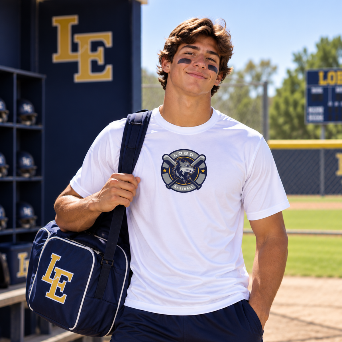 LEHS Baseball - Round Logo Dry Fit