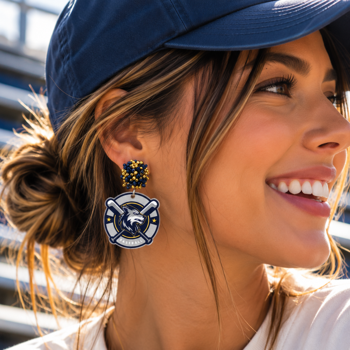 LOBOS Baseball - Beaded Dangle Earrings
