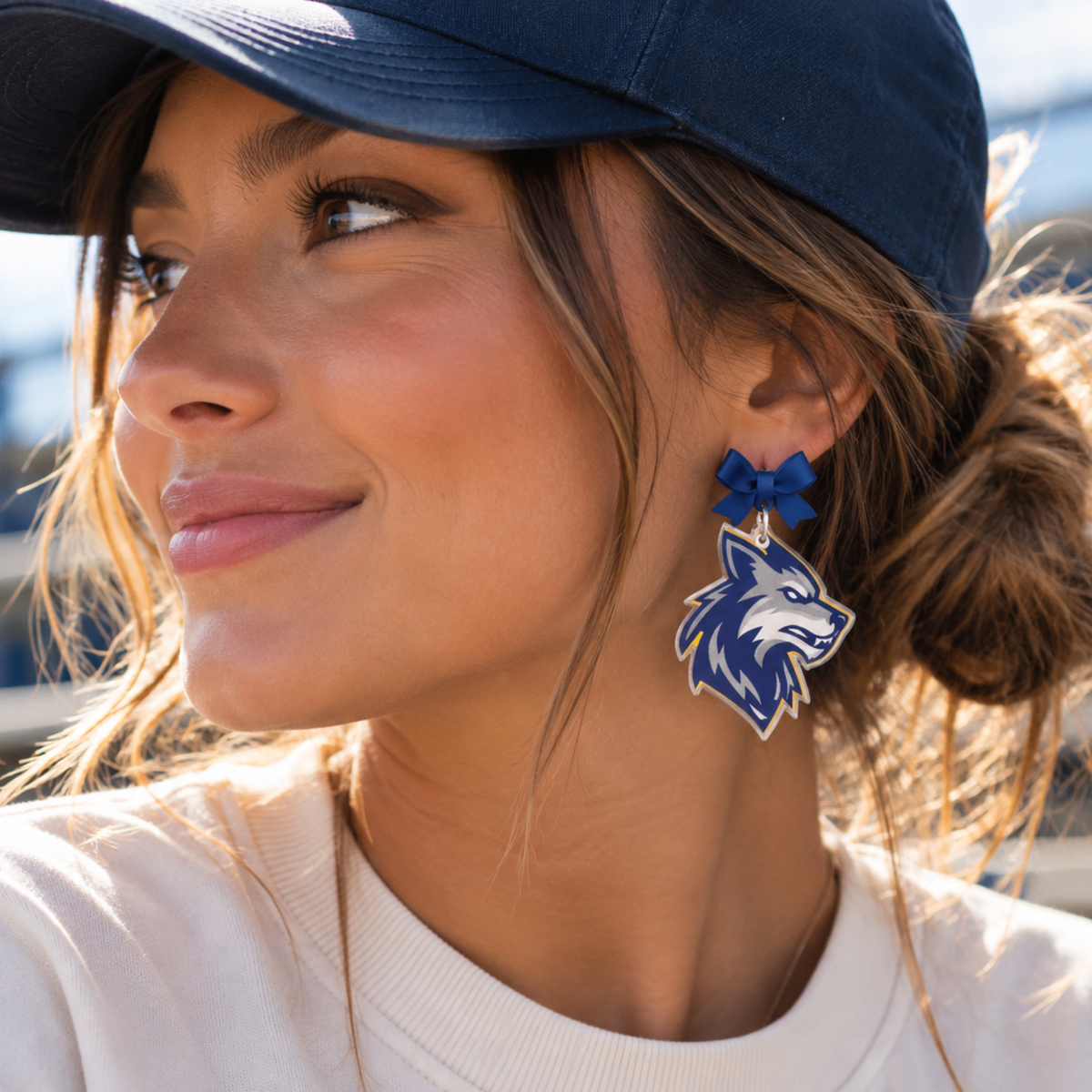 LOBOS Wolf - Bow Dangle Earrings