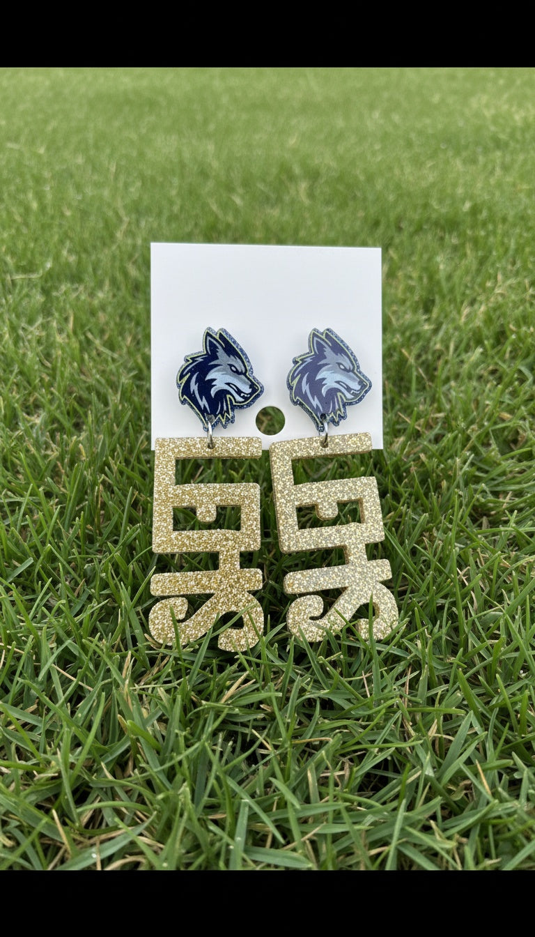 LOBOS Letters Earrings