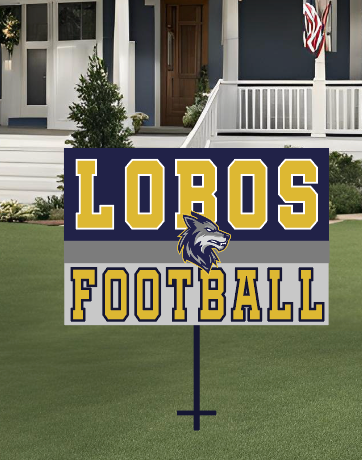 LEHS Football Metal Yard Sign